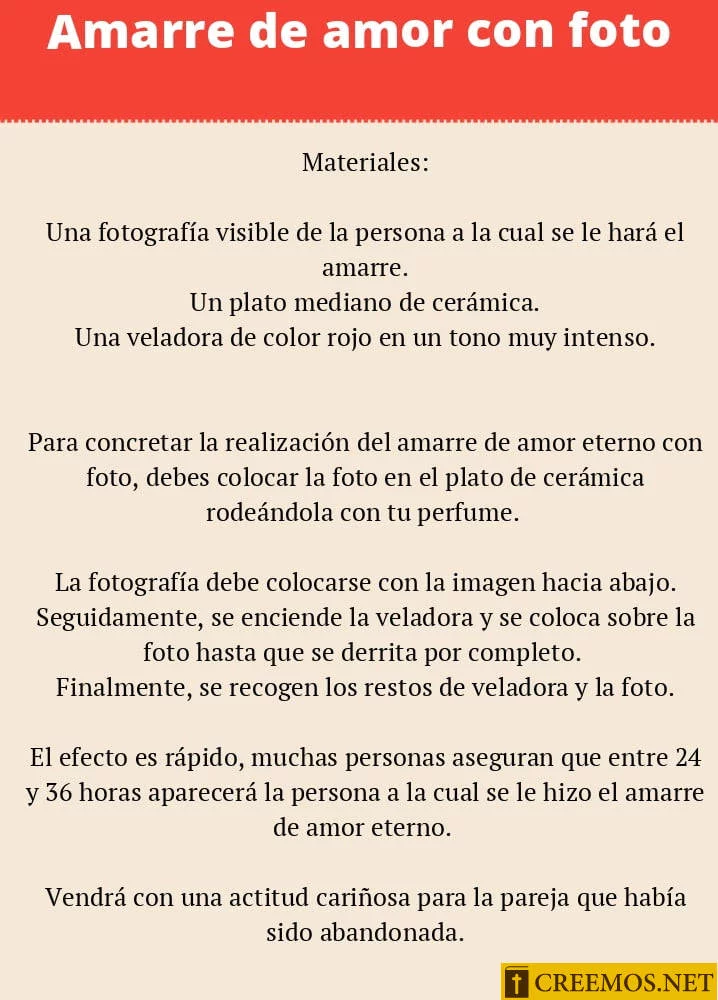 Amarre de amor con foto