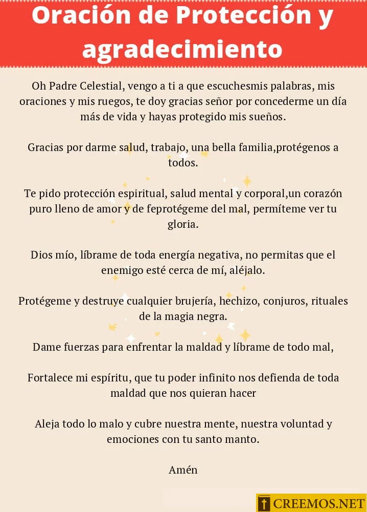 Oración de Protección y Agradecimiento