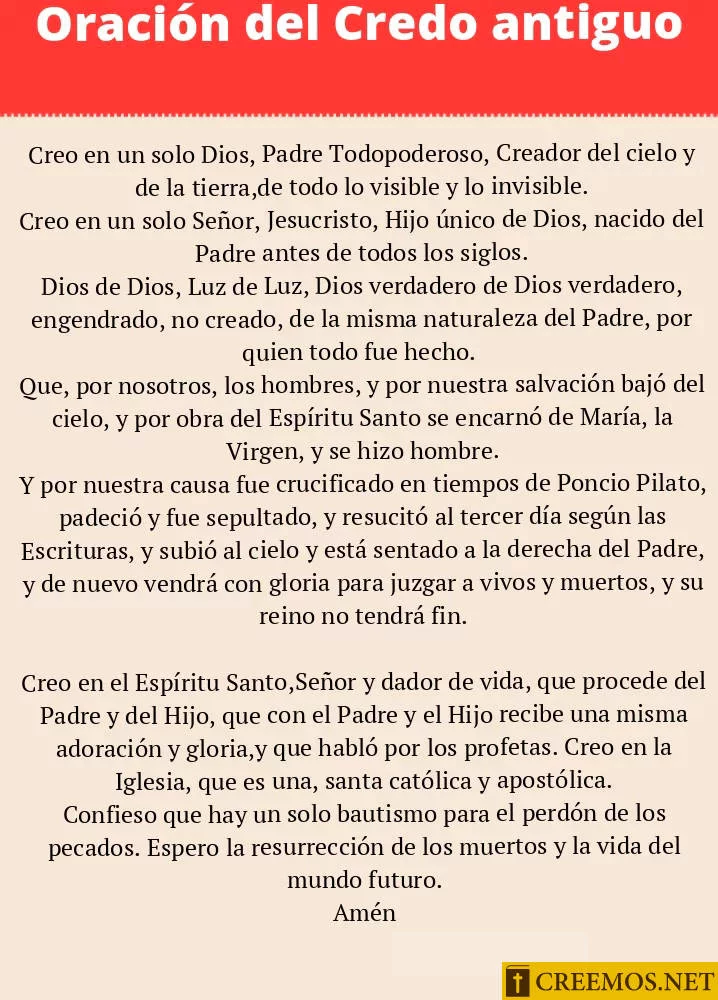 Oración del Credo Antiguo