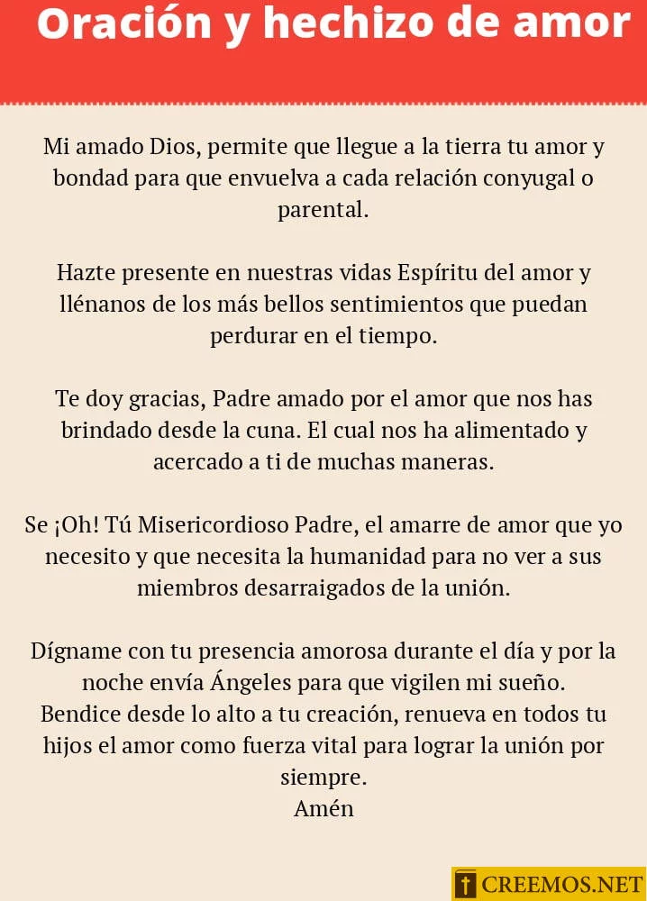 Oración y hechizo de amor