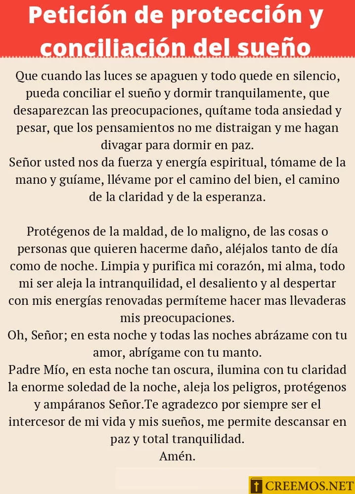 Petición de Protección y Conciliación del Sueño