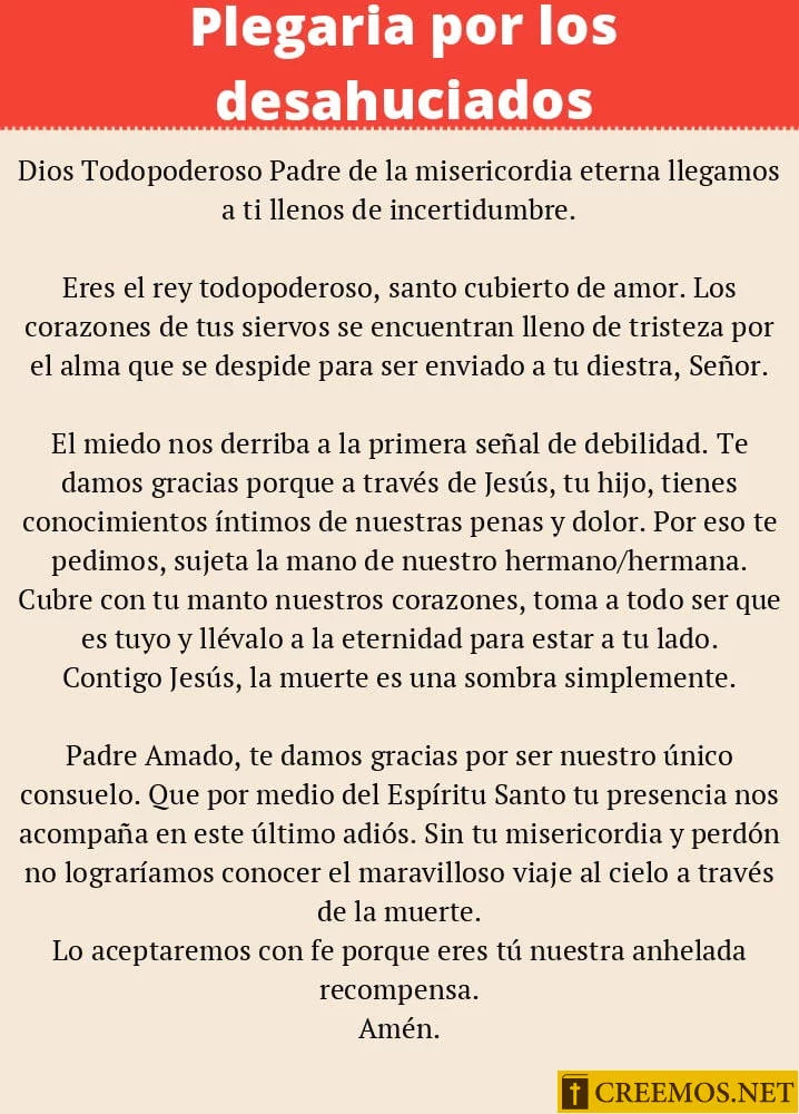 Plegaria por los desahuciados