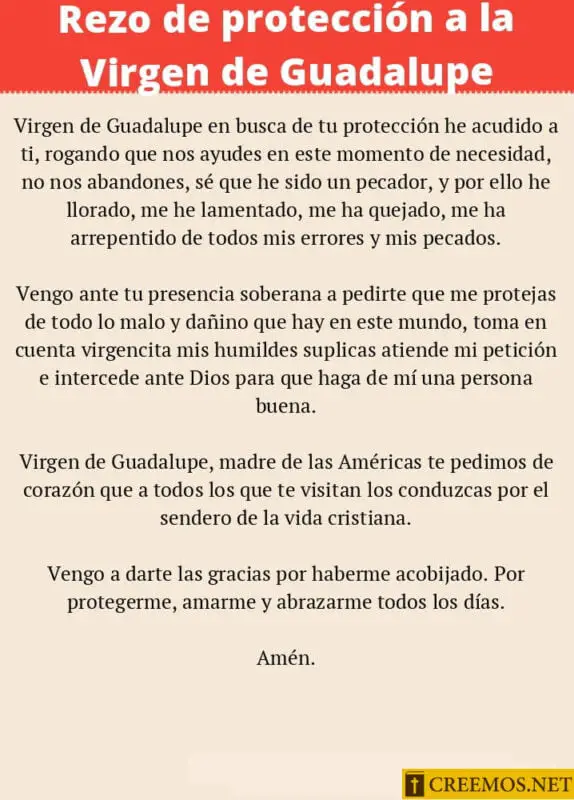 Oración A La Virgen De Guadalupe Para Protección »【2024】 - Creemos
