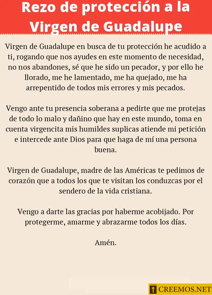 Rezo de Protección a la Virgen de Guadalupe