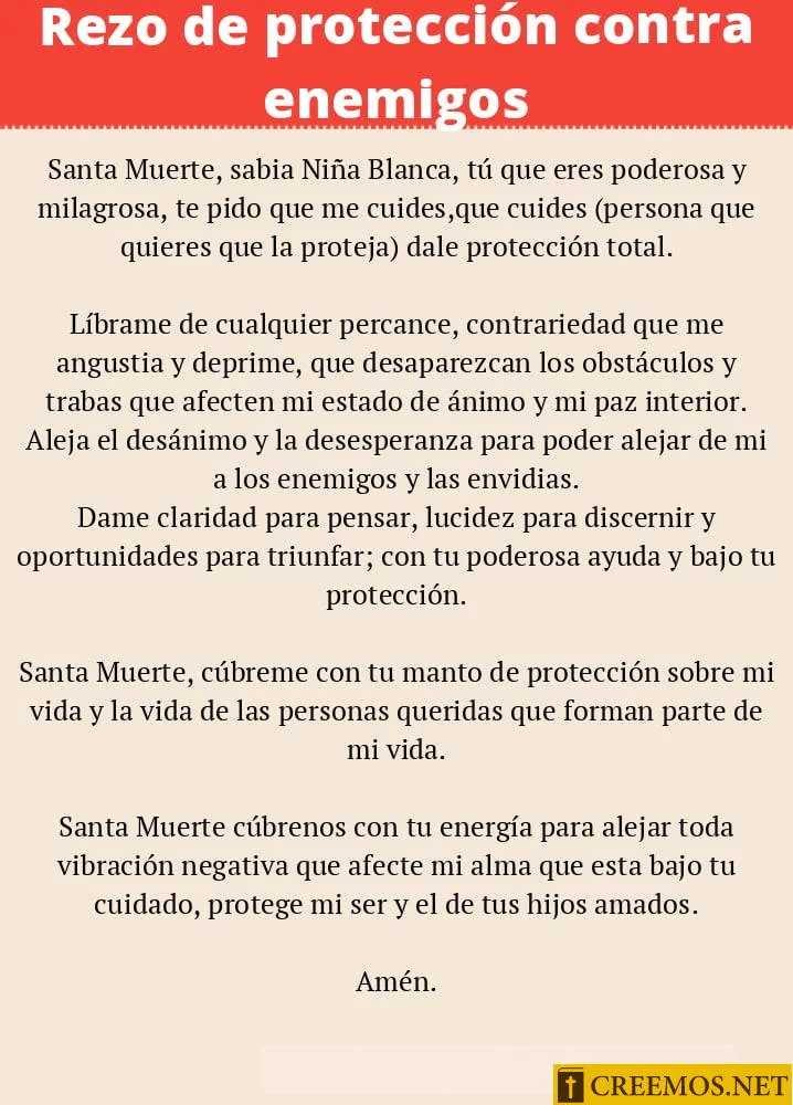 Rezo de protección contra enemigos