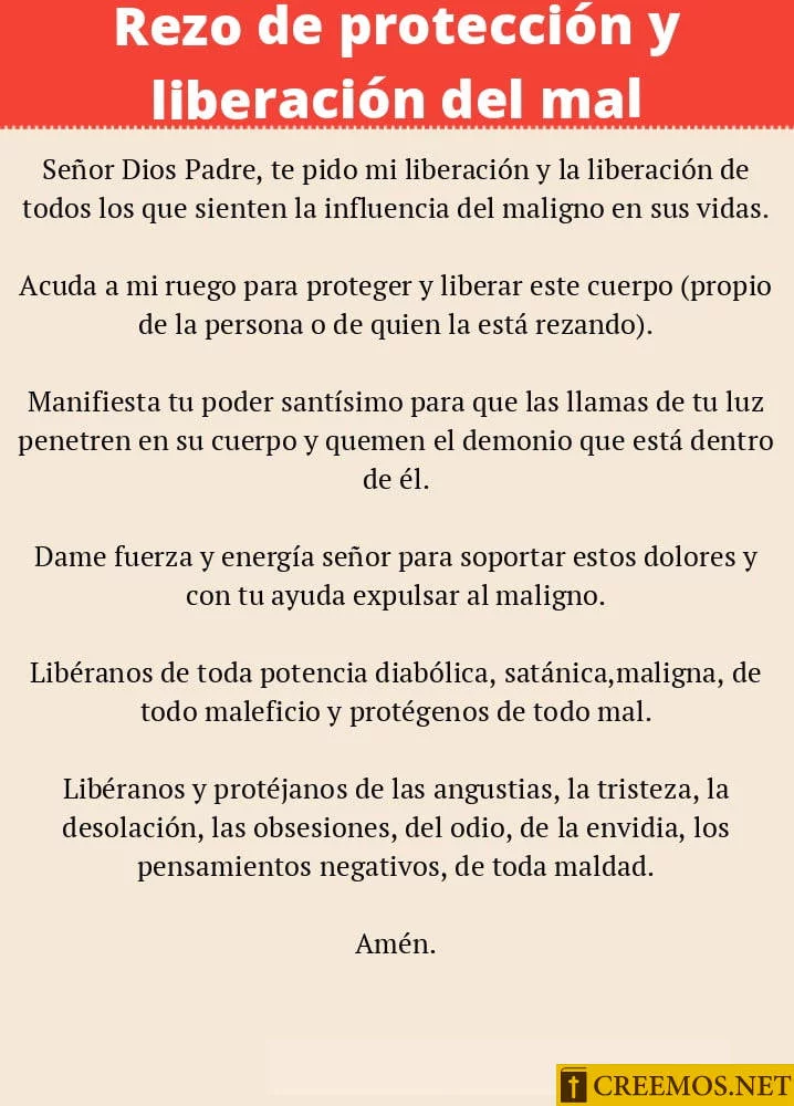Rezo de protección y liberación del mal