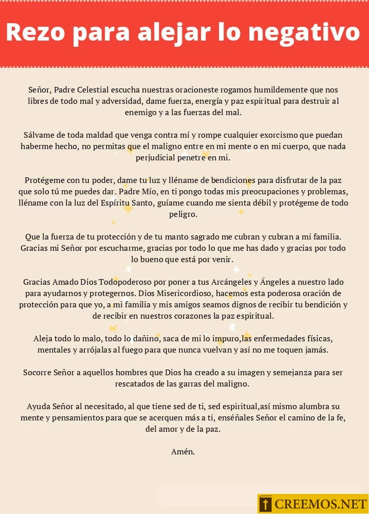 Rezo para Alejar lo negativo