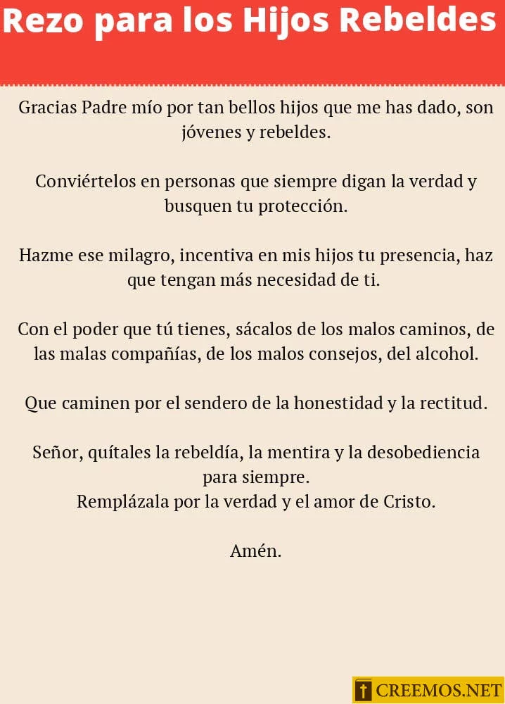 Rezo por los hijos rebeldes